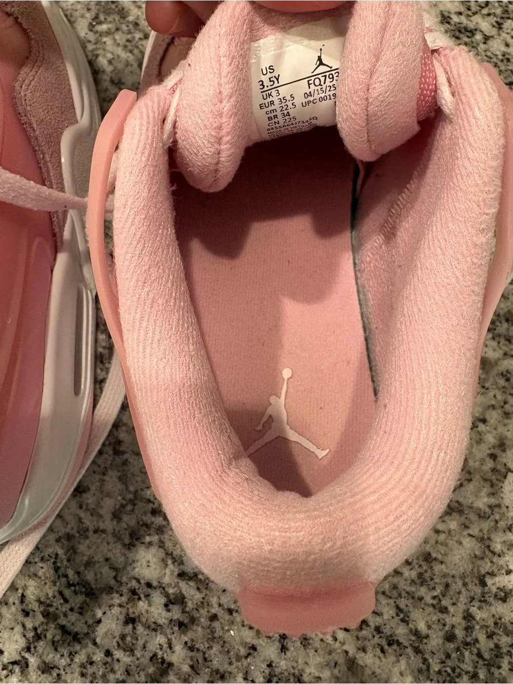 Jordan Air Jordan 4 RM Pink and White Sneakers kids size 3.5y